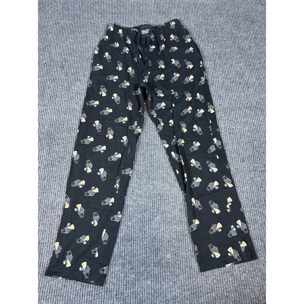 Polo Ralph Lauren Bear Pajama Pants Small AOP Graphic All Over Print Straight